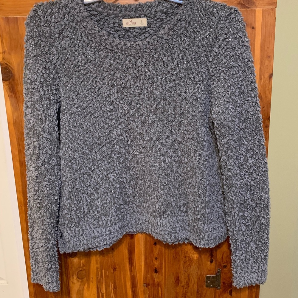 Hollister Fuzzy Sweater with Metallic Thread